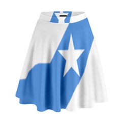 Somalia Flag Map Geography Outline High Waist Skirt by Sapixe