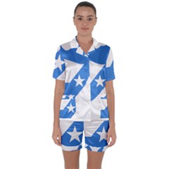 Somalia Flag Map Geography Outline Satin Short Sleeve Pyjamas Set by Sapixe