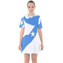 Somalia Flag Map Geography Outline Sixties Short Sleeve Mini Dress by Sapixe