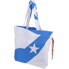 Somalia Flag Map Geography Outline Drawstring Tote Bag by Sapixe