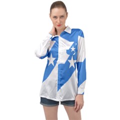 Somalia Flag Map Geography Outline Long Sleeve Satin Shirt