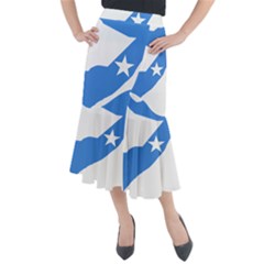 Somalia Flag Map Geography Outline Midi Mermaid Skirt by Sapixe