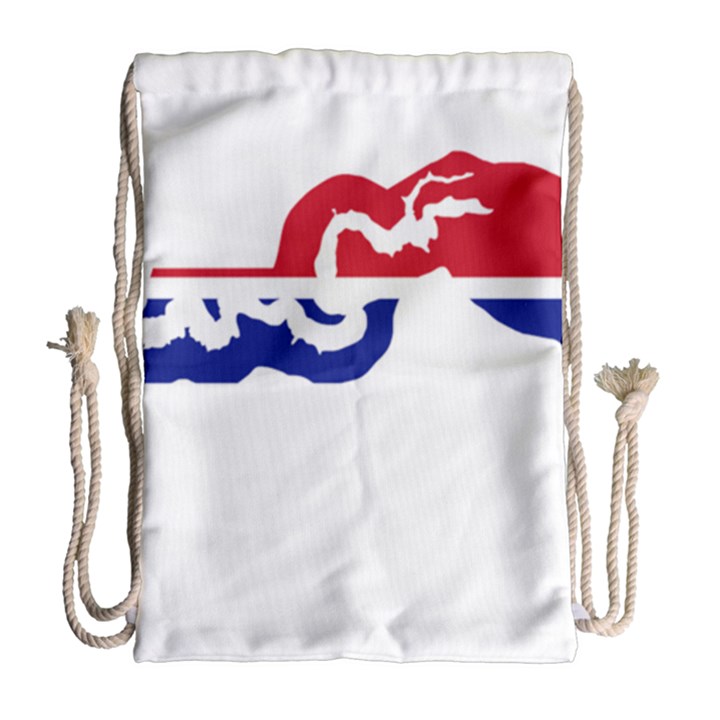 Gambia Flag Map Geography Outline Drawstring Bag (Large)