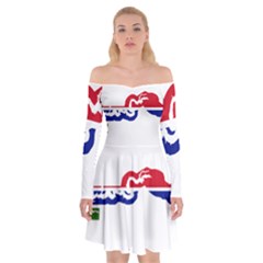 Gambia Flag Map Geography Outline Off Shoulder Skater Dress by Sapixe