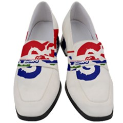 Gambia Flag Map Geography Outline Women s Chunky Heel Loafers by Sapixe