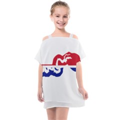 Gambia Flag Map Geography Outline Kids  One Piece Chiffon Dress