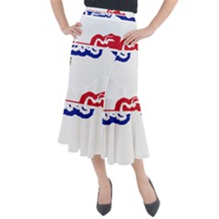 Gambia Flag Map Geography Outline Midi Mermaid Skirt