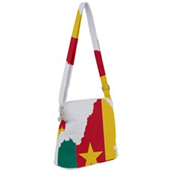 Cameroon Flag Map Geography Zipper Messenger Bag by Sapixe