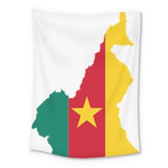 Cameroon Flag Map Geography Medium Tapestry by Sapixe