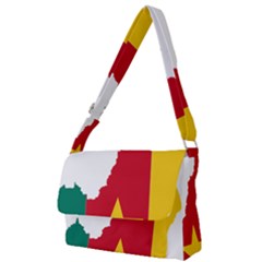 Cameroon Flag Map Geography Full Print Messenger Bag by Sapixe