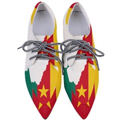 Cameroon Flag Map Geography Pointed Oxford Shoes