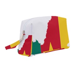 Cameroon Flag Map Geography Wristlet Pouch Bag (medium) by Sapixe