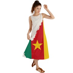 Cameroon Flag Map Geography Summer Maxi Dress