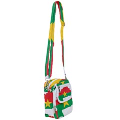 Burkina Faso Flag Map Geography Shoulder Strap Belt Bag by Sapixe