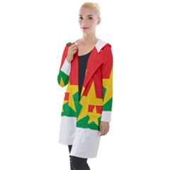 Burkina Faso Flag Map Geography Hooded Pocket Cardigan by Sapixe