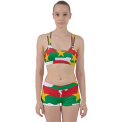 Burkina Faso Flag Map Geography Perfect Fit Gym Set by Sapixe