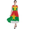 Burkina Faso Flag Map Geography Round Neck Boho Dress View1