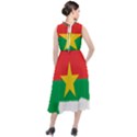 Burkina Faso Flag Map Geography Round Neck Boho Dress View2