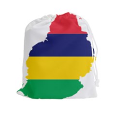 Mauritius Flag Map Geography Drawstring Pouch (xxl) by Sapixe