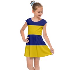 Mauritius Flag Map Geography Kids  Cap Sleeve Dress by Sapixe