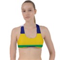 Mauritius Flag Map Geography Criss Cross Racerback Sports Bra View1