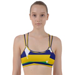 Mauritius Flag Map Geography Line Them Up Sports Bra by Sapixe