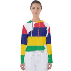 Mauritius Flag Map Geography Women s Slouchy Sweat by Sapixe