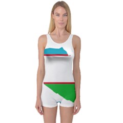 Borders Country Flag Geography Map One Piece Boyleg Swimsuit by Sapixe