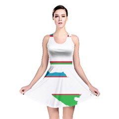 Borders Country Flag Geography Map Reversible Skater Dress by Sapixe