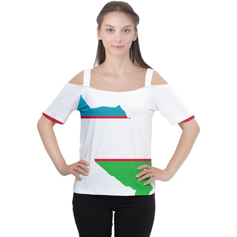 Borders Country Flag Geography Map Cutout Shoulder Tee by Sapixe