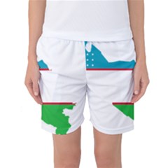 Borders Country Flag Geography Map Women s Basketball Shorts by Sapixe