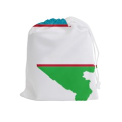 Borders Country Flag Geography Map Drawstring Pouch (xl) by Sapixe