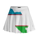 Borders Country Flag Geography Map Mini Flare Skirt View1