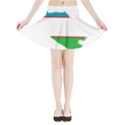 Borders Country Flag Geography Map Mini Flare Skirt View3