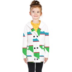 Borders Country Flag Geography Map Kids  Double Breasted Button Coat by Sapixe