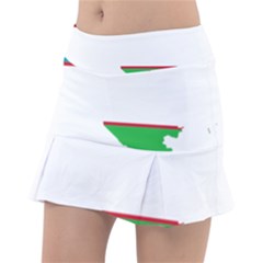 Borders Country Flag Geography Map Tennis Skirt by Sapixe