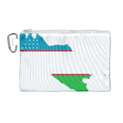 Borders Country Flag Geography Map Canvas Cosmetic Bag (large) by Sapixe