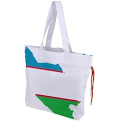 Borders Country Flag Geography Map Drawstring Tote Bag by Sapixe