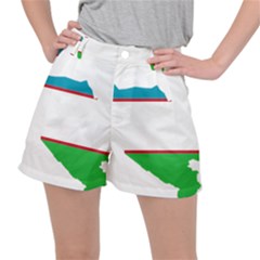 Borders Country Flag Geography Map Ripstop Shorts by Sapixe