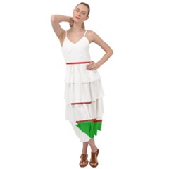 Borders Country Flag Geography Map Layered Bottom Dress