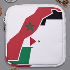 Western Sahara Flag Map Geography Mini Square Pouch by Sapixe