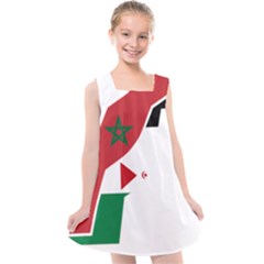 Western Sahara Flag Map Geography Kids  Cross Back Dress by Sapixe