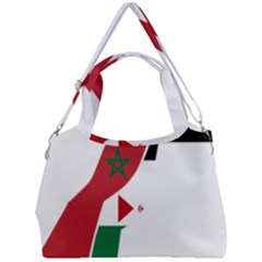 Western Sahara Flag Map Geography Double Compartment Shoulder Bag by Sapixe