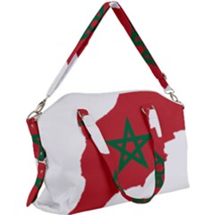 Morocco Flag Map Geography Outline Canvas Crossbody Bag