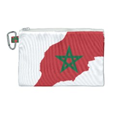 Morocco Flag Map Geography Outline Canvas Cosmetic Bag (large) by Sapixe