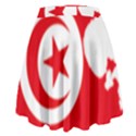 Tunisia Flag Map Geography Outline High Waist Skirt View2