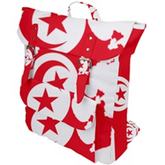 Tunisia Flag Map Geography Outline Buckle Up Backpack by Sapixe