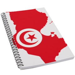 Tunisia Flag Map Geography Outline 5 5  X 8 5  Notebook by Sapixe