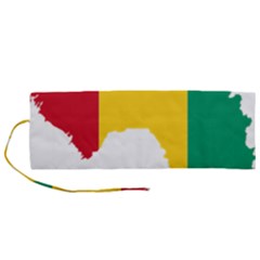 Guinea Flag Map Geography Outline Roll Up Canvas Pencil Holder (m)