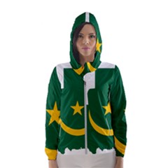 Mauritania Flag Map Geography Women s Hooded Windbreaker by Sapixe